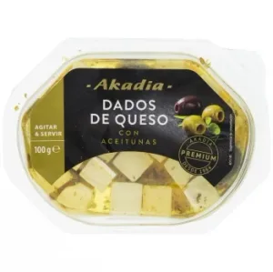 Dados de Queso con Aceitunas Akadia 100 G.