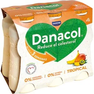 Danacol Beber Tropical 0% Azucares Añadidos 6 X 100 Gr