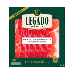 Legado Ibérico de el Pozo Paleta de Cebo Ibérico (50% Raza Ibérica), Cortada en Lonchas Finas con Separador 70 G. 60 G