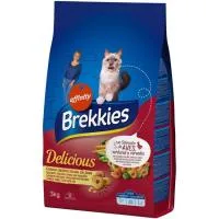 Delicious de Ave-verdura para Gato Brekkies, Saco 3 Kg