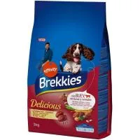 Delicious de Buey para Perro Brekkies, Saco 3 Kg