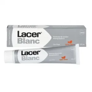 Dentífrico de Uso Diario Fórmula de Acción Blanqueadora con Flúor sin Alcohol Sabor Citrus Lacer Blanc 125 Ml.