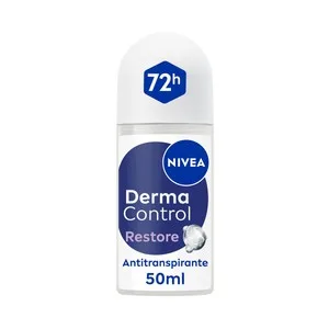 Nivea Derma Control Restore Desodorante Roll On para Mujer, Antitranspirante hasta 72 Horas 50 Ml.