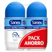 Desodorante Roll-on Dermo Extra Control 72h Duplo Sanex Bote 100 Ml