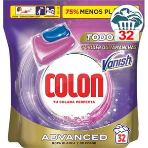 Detergente Cápsulas Vanish Todo en 1 Ropa Blanca y de Color Colon