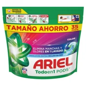 Detergente en Cápsulas Color Todoen1 Pods Ariel 35 Lavados.