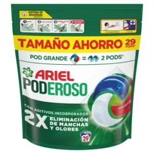 Detergente en Cápsulas Poderoso Ariel 29 Lavados.