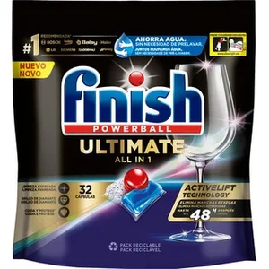 Detergente Lavavajillas Powerball Ultimate All In 1 con Tegnología Activelift  Finish 32.23 Unidad