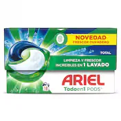 Detergente Máquina Cápsulas All In 1 Total Ariel Caja 18 Lavados