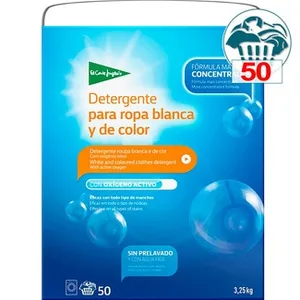 Detergente Polvo para Ropa Blanca y de Color con Oxígeno Activo  el Corte Ingles 51.07 Cacito