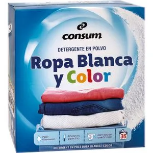Detergente Polvo Ropa Blanca y Color 36 Lv