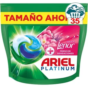 Detergente Cápsulas + Toque de Lenor Frescor Sensaciones Todo en 1 Pods  Ariel 34.84 Dosis