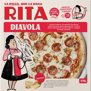 Diavola Pizza con Crema de Quesos Guapizzima