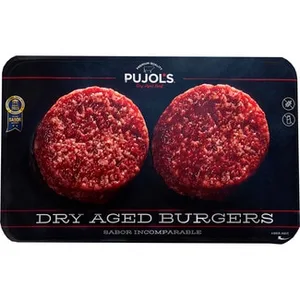 Hamburguesa Dry Aged Burgers sin Gluten y sin Lactosa 2 Unidades Pujol's 300 G