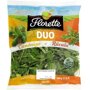 Dúo Canónigo Rúcula Bolsa 100 Gr