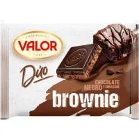 Duo Chocolate Negro y con Leche con Brownie Valor, Tableta 130 G