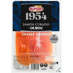 Edición 1954 Jamón Curado Raza Duroc en Lonchas sin Gluten sin Lactosa Elpozo 100 G