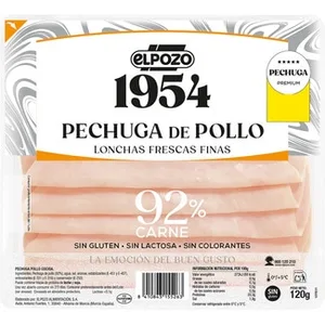 Edición 1954 Pechuga de Pollo Lonchas Finas sin Gluten sin Lactosa Elpozo