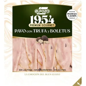 Edición 1954 Premium Gourmet Pavo con Trufa y Boletus en Lonchas sin Gluten sin Lactosa Elpozo