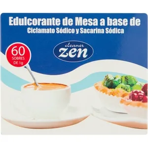 Edulcorante de Mesa Cleaner Zen a Base de Ciclamato Sódico y Sacarina Sódica 60x1g Cleaner ZEN 60 G
