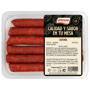 Emcesa Bandeja con Chistorra Roja, Elaborada sin Gluten 320 G.