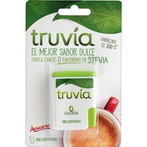 Endulzante 0 Calorías de la Hoja de Stevia 100  Comprimidos  Truvia 5 G