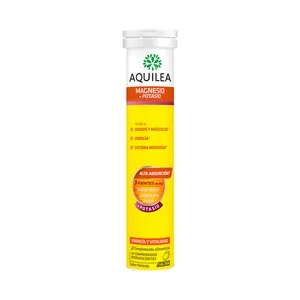 Aquilea Energía y Vitalidad Magnesio + Potasio en Comprimidos Efervescentes con Sabor a Naranja 14 Uds.