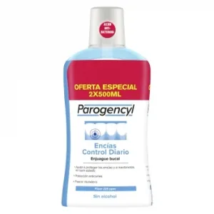 Enjuague Bucal Anti-bacteriano Sabor Menta Encías Control Parogencyl Pack de 2 Unidades de 500 Ml.