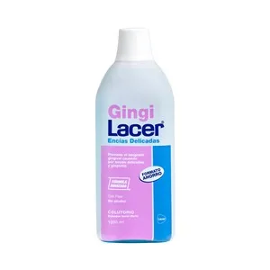 Gingi Lacer Enjuague Bucal de Uso Diario, Especial para Encías Delicadas 1 L. 1000 ML