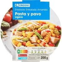 Ensalada de Pasta-pavo Eroski, Bowl 200 G