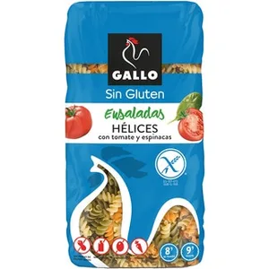 Ensaladas Hélicess con Tomate y Espinacas sin Gluten Gallo