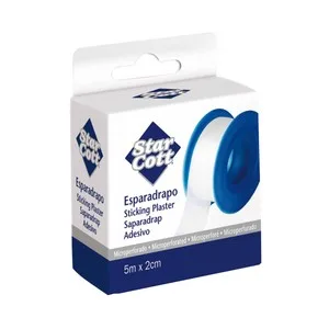 Star Cott Esparadrapo Plástico Microperforado, de 2 Cm de Ancho Star Cott 5 M. 2 UD