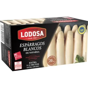 Espárragos Blancos Extra IGP de Navarra 9-12 Piezas Extra Gruesos Lodosa