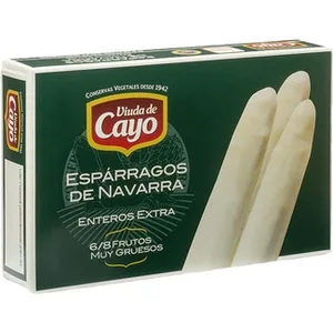 Espárragos Blancos Extra IGP de Navarra Muy Gruesos 6-8 Piezas Viuda de Cayo