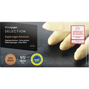 Espárragos Blancos IGP de Navarra Extra Gruesos 9-12 Piezas el Corte Ingles Selection