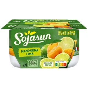 Sojasun Especialidad de Soja con Pulpa de Mandarina y Lima  4 X 100 G. 400 G