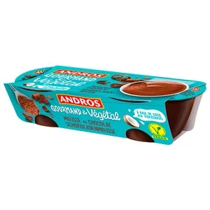 Andros Especialidad Vegetal a Base de Coco con Chocolate Gourmand & Vegetal 2 X 55 G. 110 G