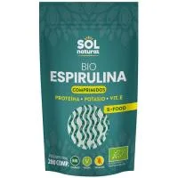 Espirulina en Tabletas Bio Solnatural, 200 Uds, Bolsa 100 G