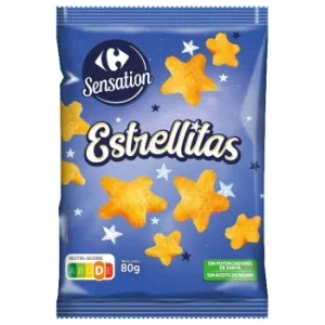 Estrellitas de Maíz Crujiente Sensation Carrefour 80 G.