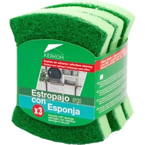 Estropajo con Esponja Fibra Verde Ergo Rozenbal