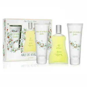 Estuche Aire de Sevilla Azahar: Agua de Colonia 100 Ml, Gel de Ducha 100 Ml y Crema Corporal 100 Ml.
