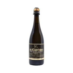 EL Gaitero Etiqueta Negra Sidra Natural Espumosa con D.o.p Sidra de Asturias Botella 75 Cl. 750 UD