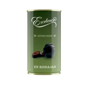 Excelencia Aceitunas Negras sin Hueso en Rodajas Lata de 175 G.