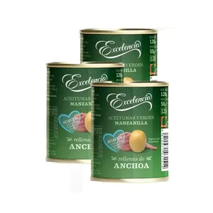 Excelencia Aceitunas Verdes Rellena de Anchoa Suave 3 Uds X 50 G. 150 G