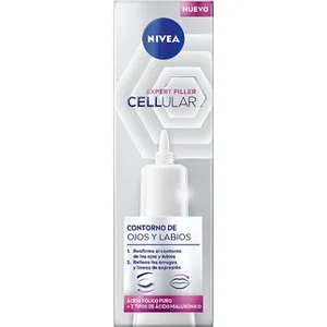 Expert Filler Cellular Contorno de Ojos y Labios Antiedad con Ácido Fólico Puro + 2 Tipos de Ácido Hialurónico Nivea