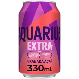 Extra Bebida Isotónica Sabor Granada y Açaí con Vitaminas B3, B5 y B6 y Gingseng Aquarius 33 CL