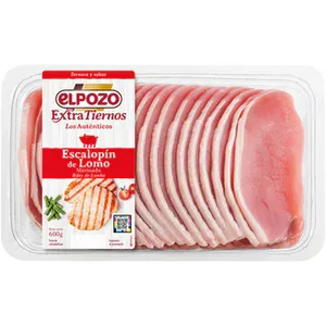Extratiernos Escalopín de Lomo de Cerdo Fresco Filetes Finos sin Gluten y sin Lactosa Elpozo