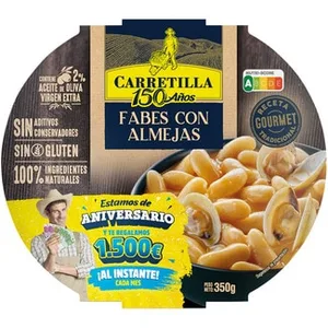 Fabes con Almejas Gourmet Receta Tradicional sin Gluten Carretilla