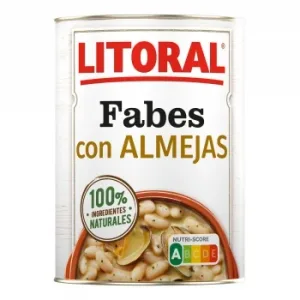 Fabes con Almejas Litoral sin Gluten 440 G.