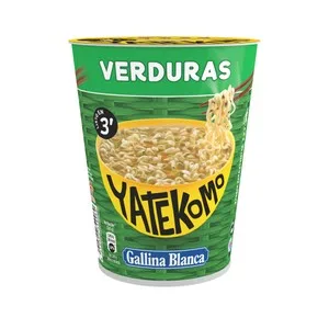 Yatekomo Fideos Orientales Instantáneos con Sabor a Verduras 60 G. 59 G